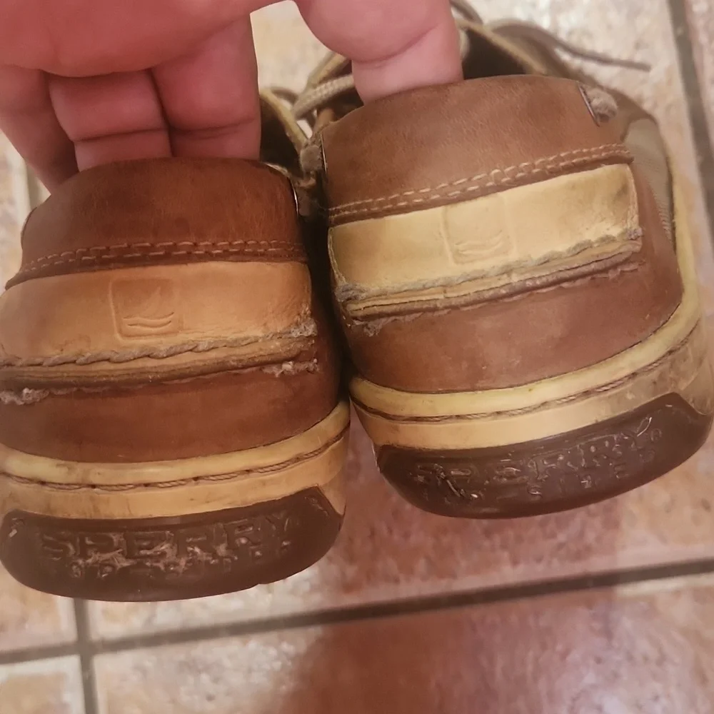 Sperry Men's Brown Leather Boat Shoes Size 12 Great Condition